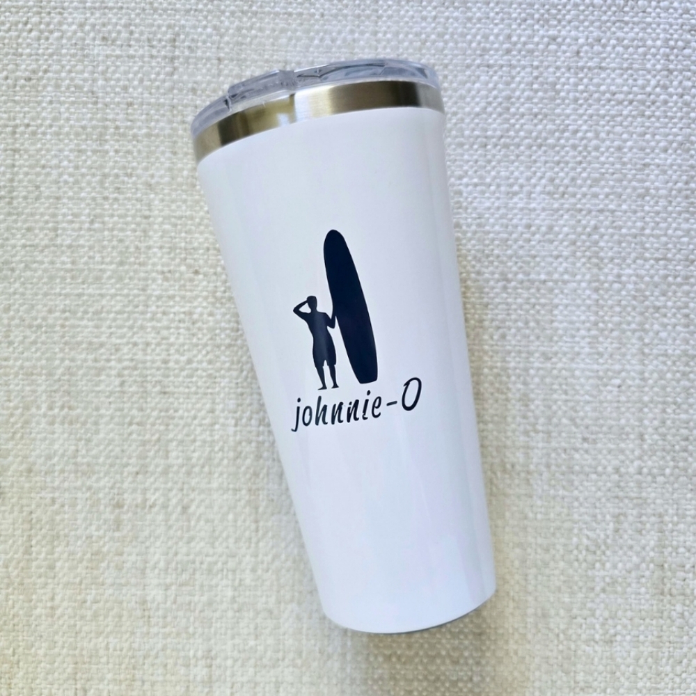 Johnnie-O Branded Corkcicle Insulated Tumbler 16 Ounce White 2116GW